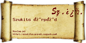Szukits Árpád névjegykártya