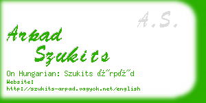 arpad szukits business card